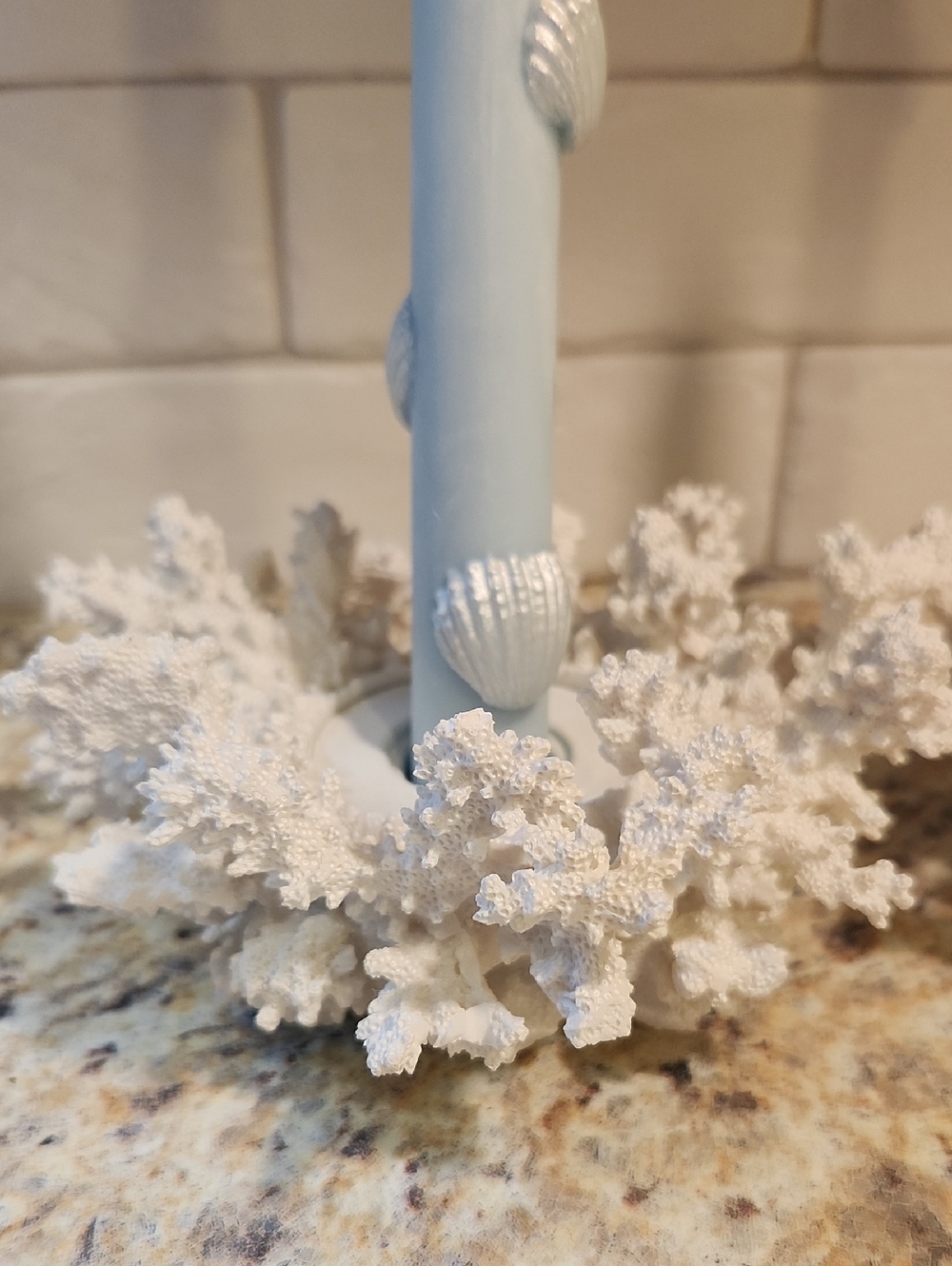 Partylite Coastal Faux Coral Candle Holders Set Of 2 - Picture 2 of 4